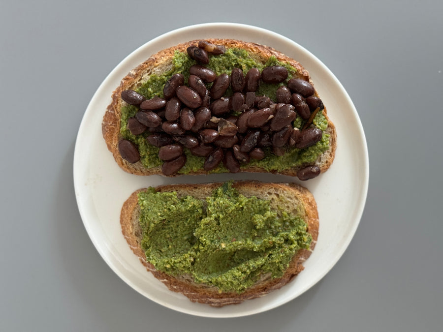 Pesto Beans-on-Toast