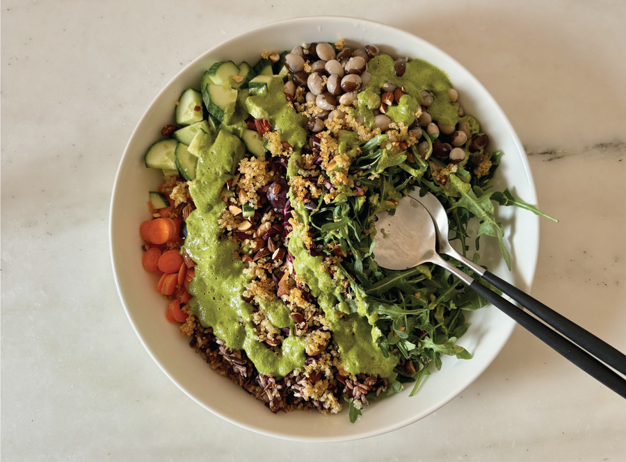 Bean Bowl with Sweetgreen Inspired Spicy Cashew Dressing