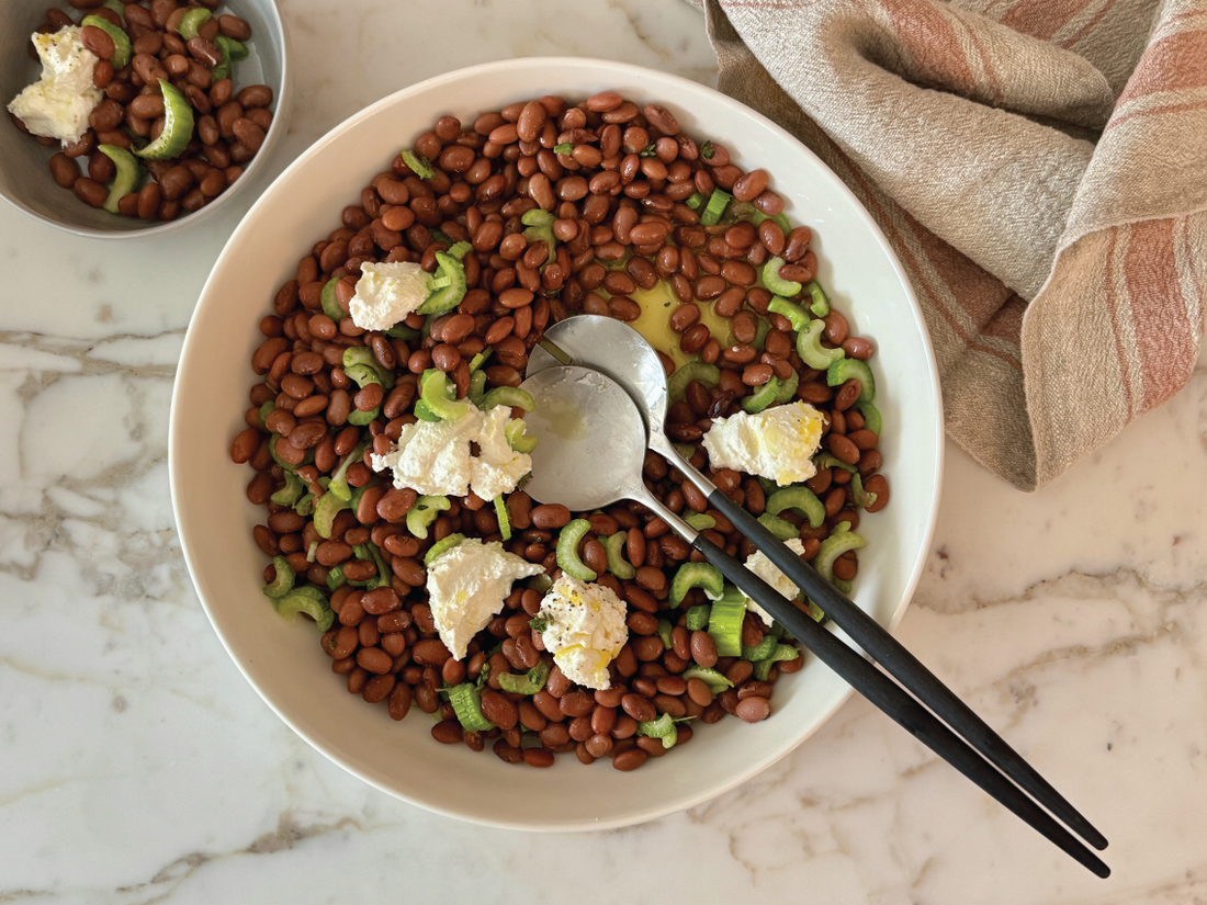 Marinated Beans with Celery and Lemony Ricotta